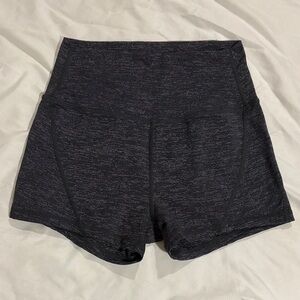 Born Primitive Women's Black Heathered Contoured High Rise Shorts